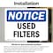 Signmission Used Filters, 5 in W x Rectangle, Vinyl Decal OS-2PACK-NS-D-35-L-18827 - alternate 6